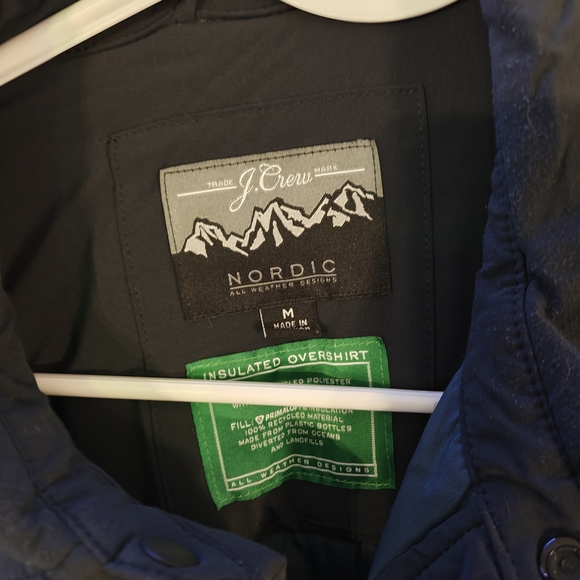 J. Crew Nordic Primaloft Men's Navy Blue Shirt Jacket - Size M - Picture 2 of 3